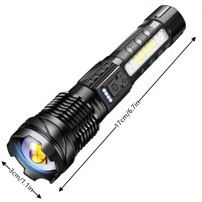Lampe de poche militaire LUMATOR XHP50 | 5000 Lumens | 7 modes d'éclairage | Rechargeable USB | Étanche IP64