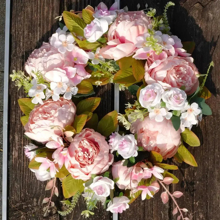 Couronne d'AutomneBloom | Pivoines artificielles | Résistante aux intempéries & Durable