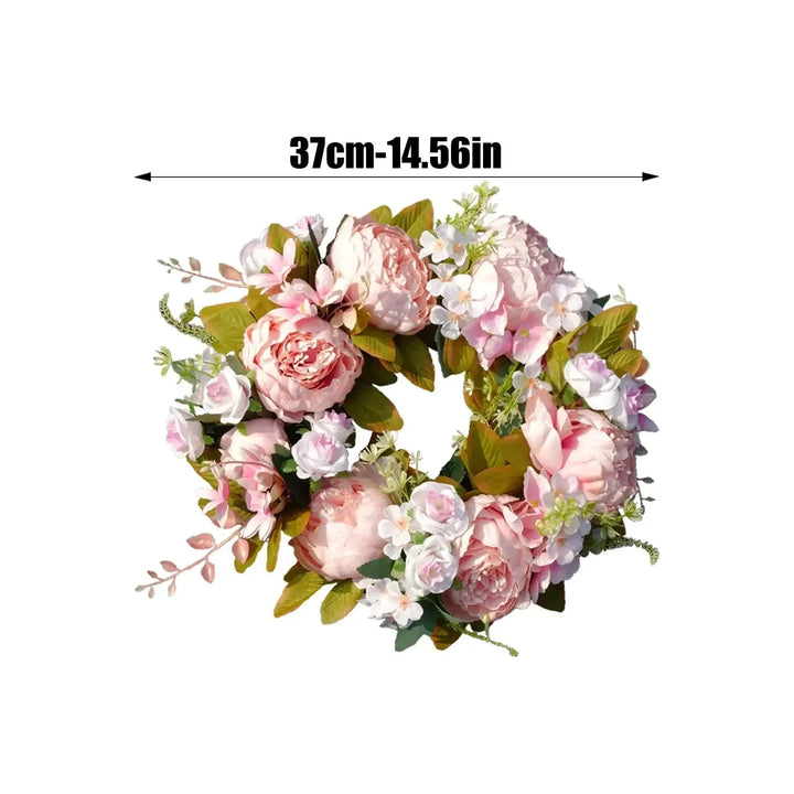Couronne d'AutomneBloom | Pivoines artificielles | Résistante aux intempéries & Durable