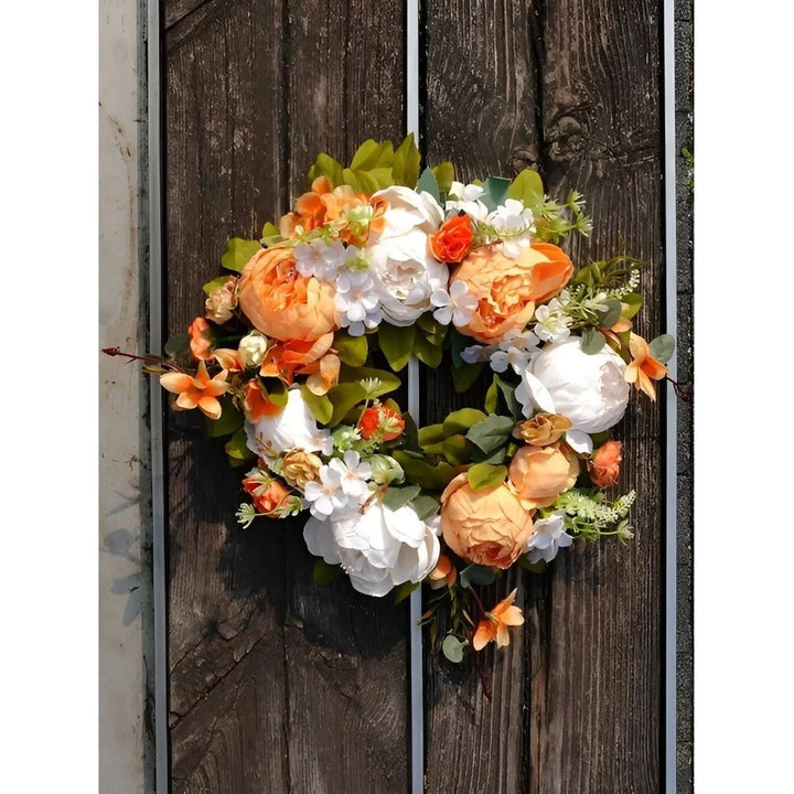 Couronne d'AutomneBloom | Pivoines artificielles | Résistante aux intempéries & Durable