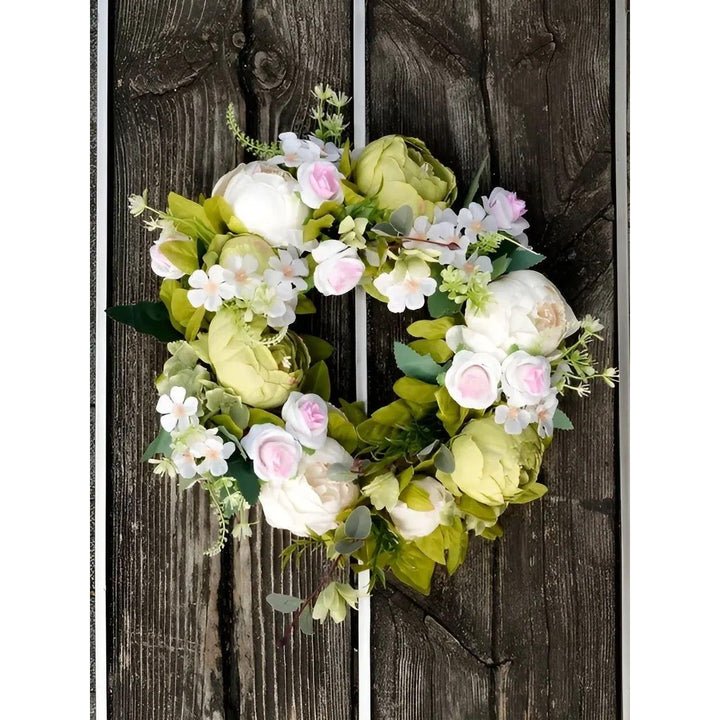 Couronne d'AutomneBloom | Pivoines artificielles | Résistante aux intempéries & Durable