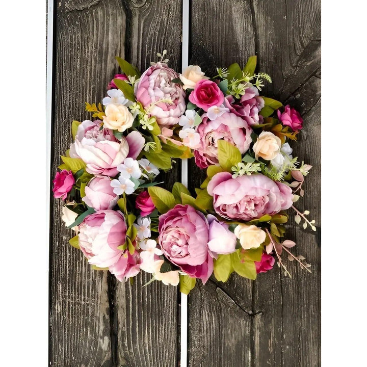 Couronne d'AutomneBloom | Pivoines artificielles | Résistante aux intempéries & Durable