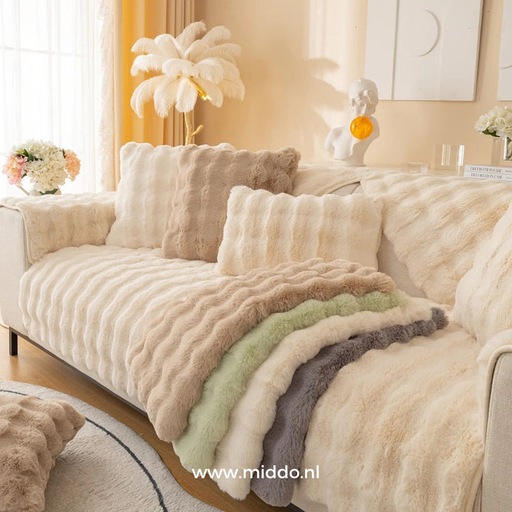 Plushy - Protection de canapé luxueuse, confort et douceur ultimes !