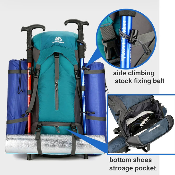 Alpivento 70L Sac à dos de trekking | Sac de camping imperméable avec protection contre la pluie | Grand sac à dos de plein air pour la randonnée, l'alpinisme et les voyages  Marque :