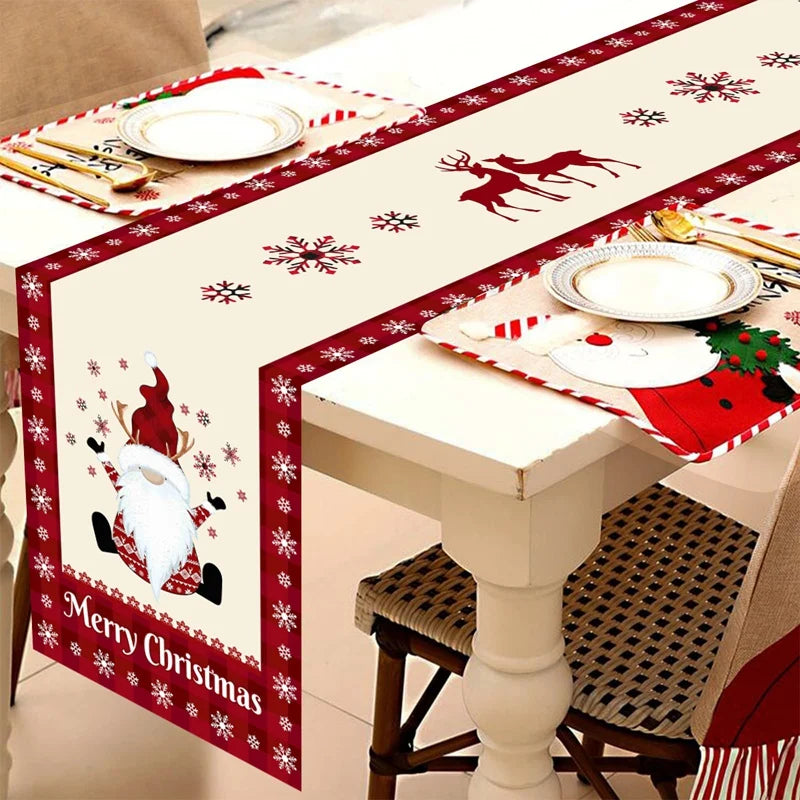 Chemin de table de Noël Festivia | 180×35 cm | Élégant & Festif | Décoration de table pour Noël & Nouvel An 2025/2026