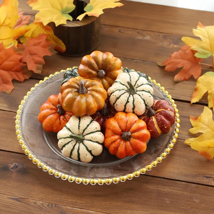 HerbstZauber | Citrouilles artificielles | Halloween & Action de grâce | Ensemble déco