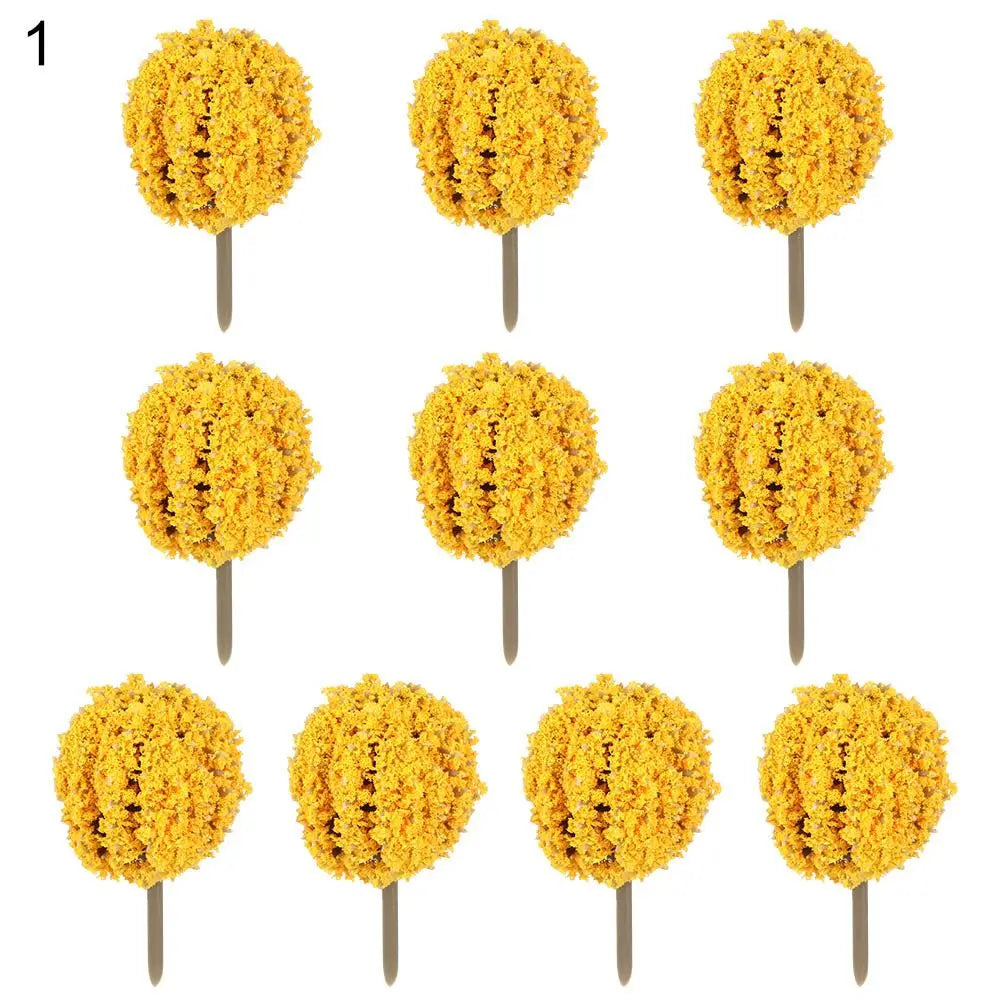 Set de Modèles d'Arbres Miniatures ScenaFlor | 10 pièces | Pour Modélisme & Aménagement Paysager | Petits Arbres Décoratifs en Plastique