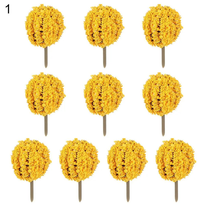 Set de Modèles d'Arbres Miniatures ScenaFlor | 10 pièces | Pour Modélisme & Aménagement Paysager | Petits Arbres Décoratifs en Plastique