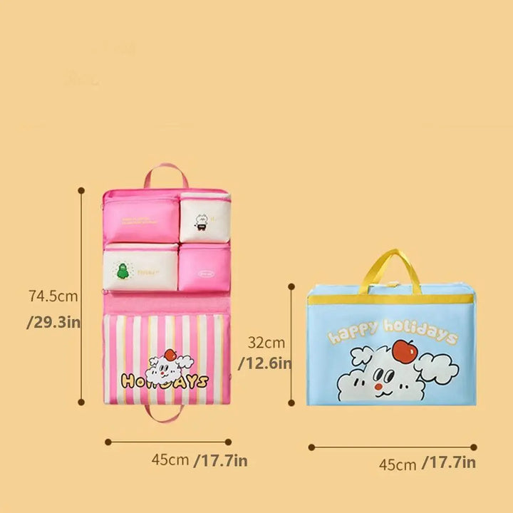 Sac de voyage pliable Luvoya TravelFlex | Organiseur suspendu résistant à la poussière avec poignée | 74,5×45 cm déplié | Léger, résistant à l'eau et polyvalent