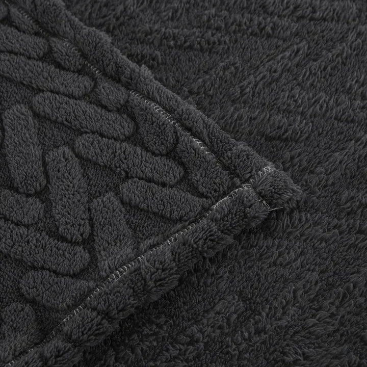 Couverture en Fleece Jacquard CozyWeave | Simple & Double Face | Doux Fleece Tafu & Shu en Coton | Pour l'Automne & l'Hiver