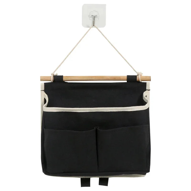 Stowella Sac de rangement mural en lin | Imperméable & gain de place | Organisateur suspendu pour sous-vêtements & petits objets – 23×6×25 cm