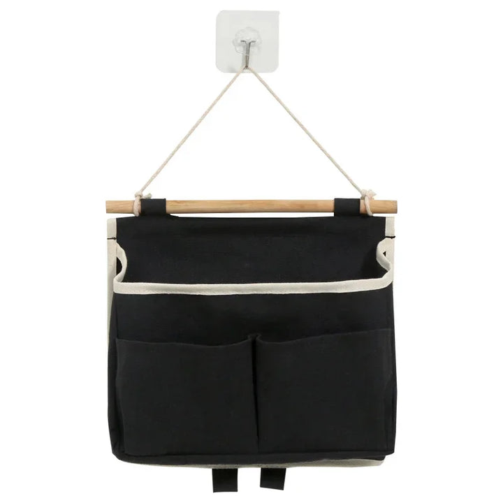 Stowella Sac de rangement mural en lin | Imperméable & gain de place | Organisateur suspendu pour sous-vêtements & petits objets – 23×6×25 cm