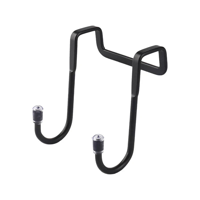 Crochet de porte DUOHOLD | Double crochet pour portes de placard | Acier inoxydable 304 | Noir ou Blanc | Sans perçage