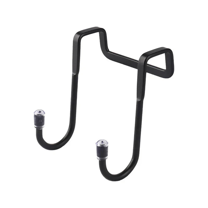 Crochet de porte DUOHOLD | Double crochet pour portes de placard | Acier inoxydable 304 | Noir ou Blanc | Sans perçage