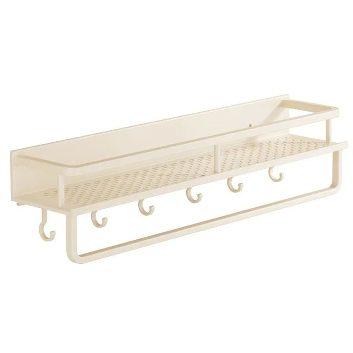 Étagère murale avec ventouse | Pas de perçage nécessaire | Aluminium & ABS | Salle de bain & Cuisine