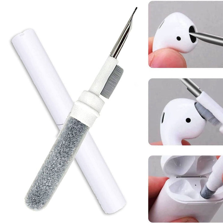 Kit de nettoyage ClearPods | Pour AirPods & écouteurs intra-auriculaires | 100% Hygiénique & Doux | Tête en microfibre & éponge de nettoyage