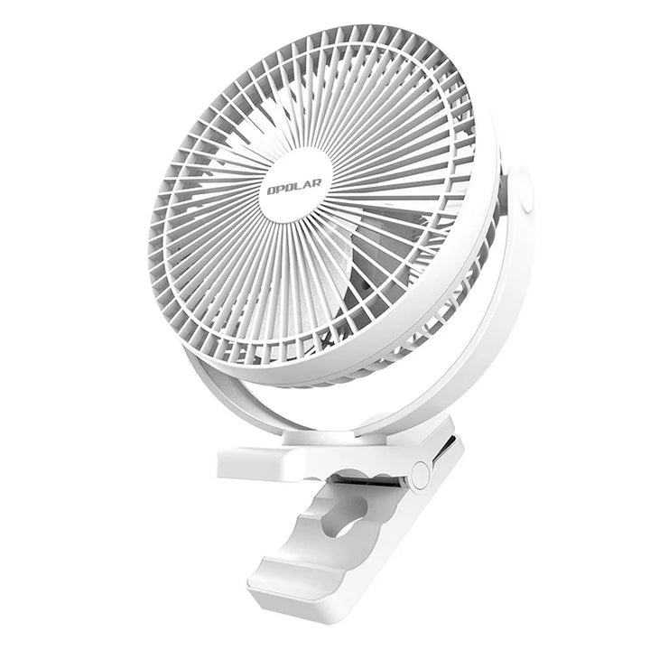 Clip-Ventilateur BreeziClip | 8 pouces | Silencieux & Rechargeable | Batterie de 10.000 mAh | Pour poussettes, camping & à la maison