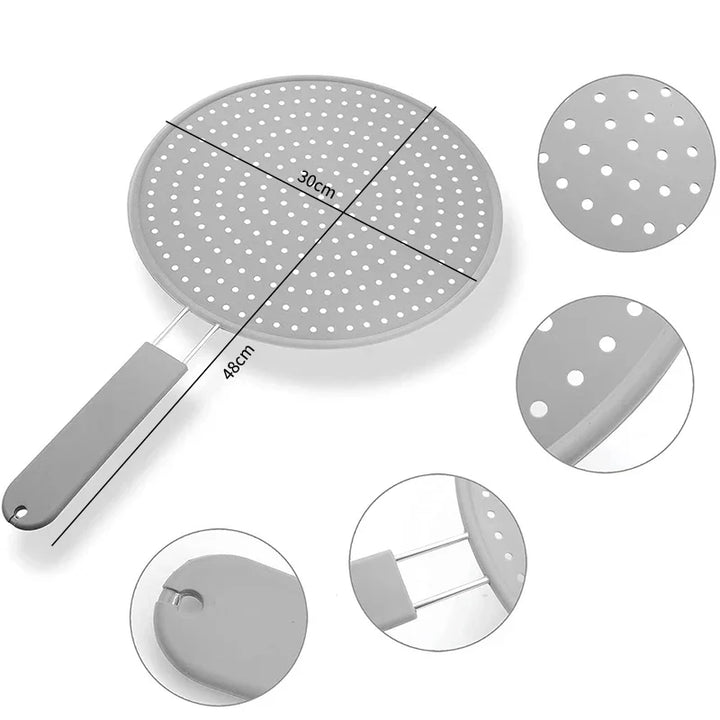Couvercle anti-éclaboussures Sileva SafeSplash | Protection en silicone pour poêles et casseroles jusqu'à Ø28 cm | Résistant à la chaleur & multifonctionnel