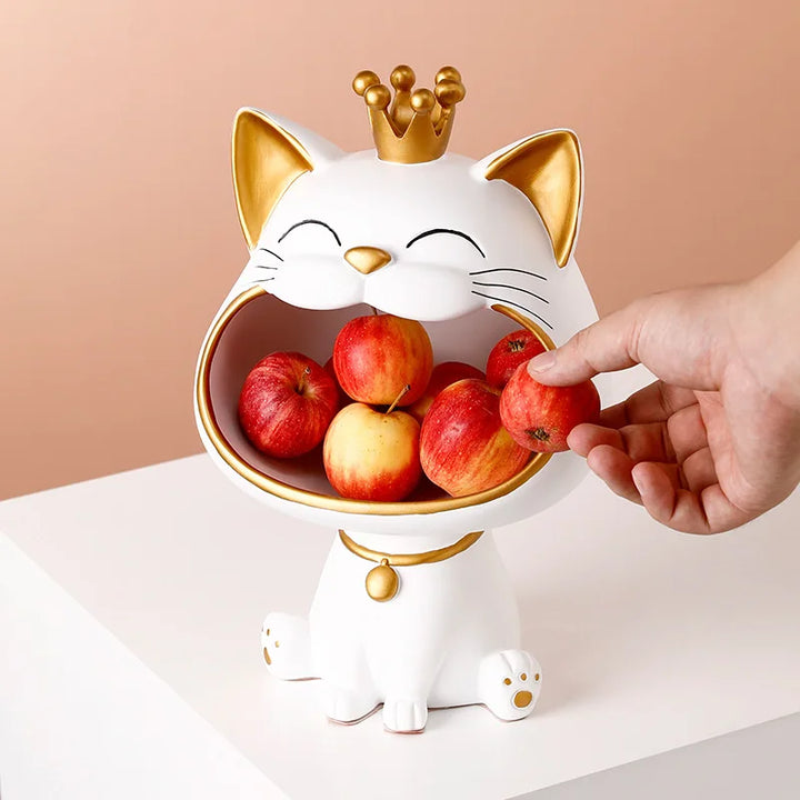 FiguroPet Figurine de chat avec rangement | Décorative & Pratique | Résine de haute qualité