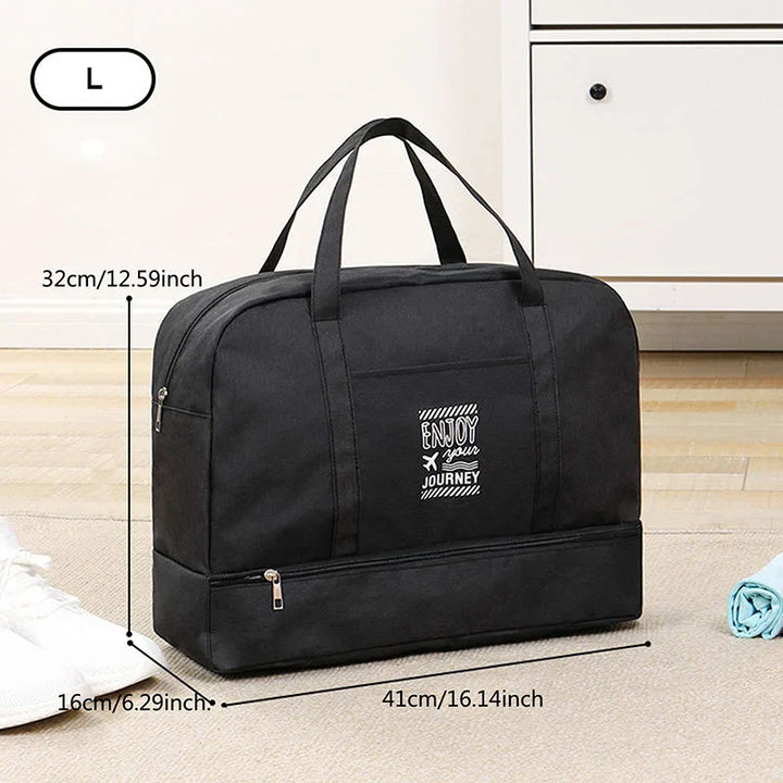 Lugviva Sac de voyage pliable pour femmes | Grand sac de week-end en tissu Oxford | Sac à main pour voyages, quotidien et sport