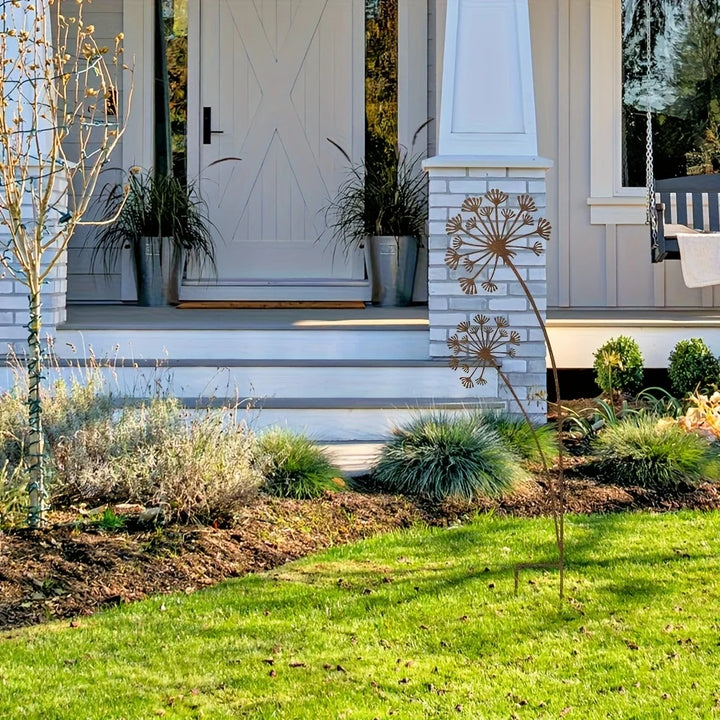 Florandis Pièce de jardin en métal en forme de fleur | Tige décorative pour balcon, parterre et pot de fleurs | Résistante aux intempéries et riche en détails