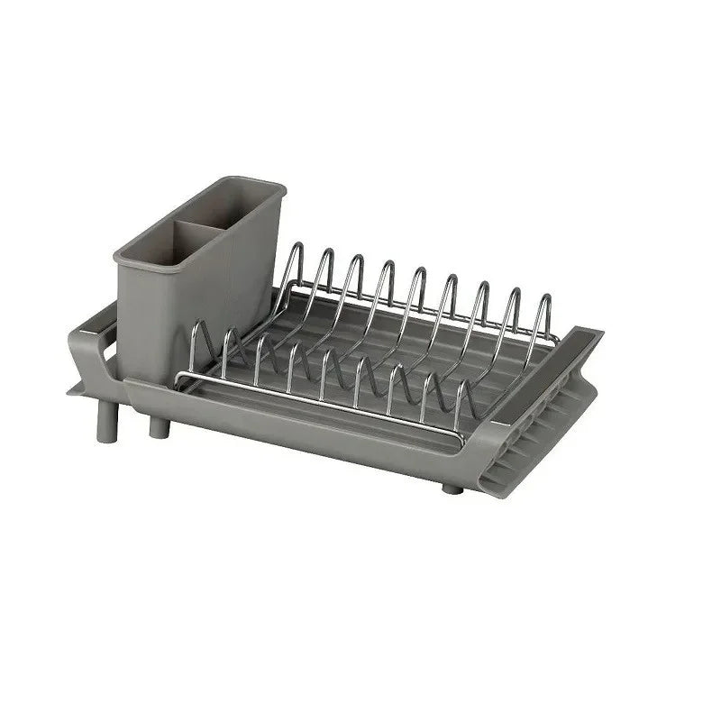 DryFlex Égouttoir télescopique | Extensible | Avec porte-couverts | Rangement de cuisine compact