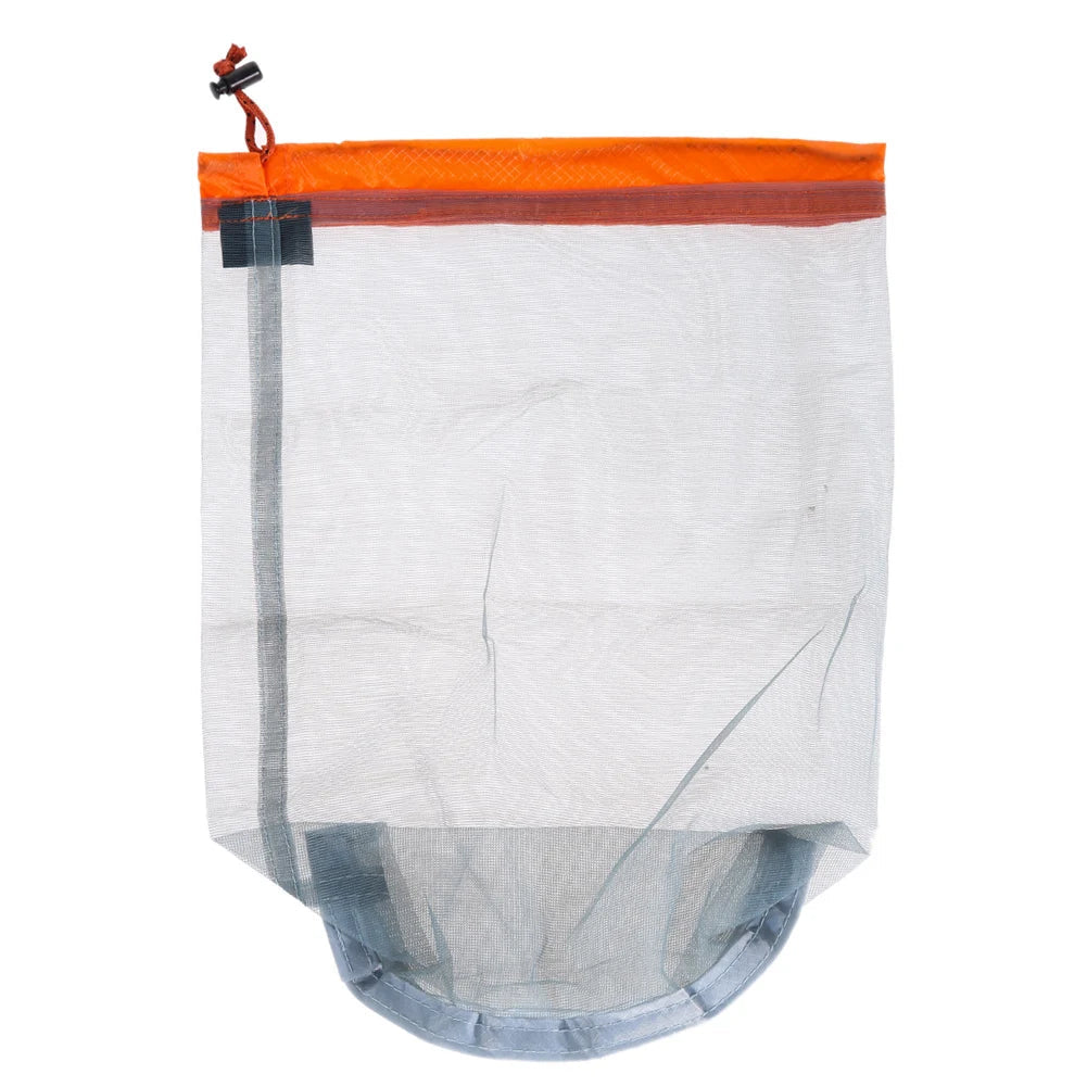 TrekSack MeshLite Sac en Maille Ultra Léger | Sac à Dos Respirant avec Cordon de Serrage | Différentes Tailles S–XXL | Pour la Randonnée, le Camping & les Voyages