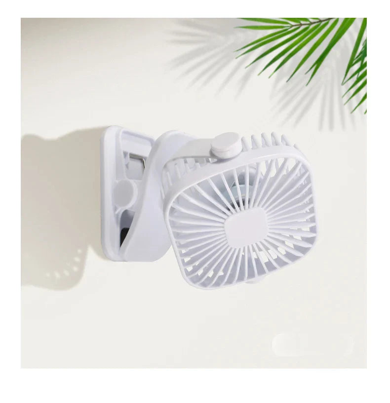 Ventilateur Mini USB SilentBreeze | Portable & Rechargeable | Ventilateur de bureau & clip silencieux pour bureau & lit