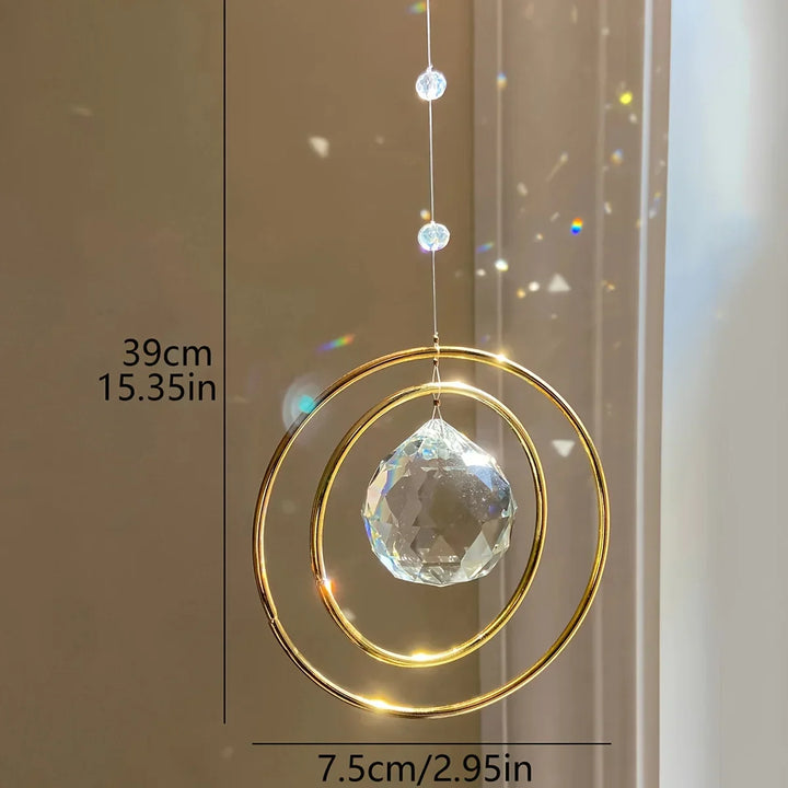 Attrape-soleil LumiAmor | Pendentif en cristal avec effet arc-en-ciel | Cadeau romantique avec message