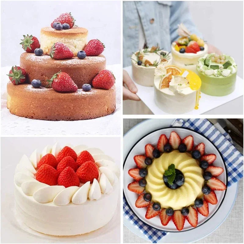 Moule à Gâteau Rond BakeoFlex en Silicone | Antiadhésif & Résistant à la Chaleur | 4–10 pouces (10–25 cm)