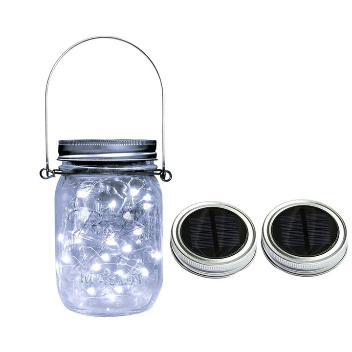 LumiDeck Solar-Couvercle Guirlande Lumineuse | Étanche & Commandée par la Lumière | Pour Décoration en Verre & Éclairage de Jardin