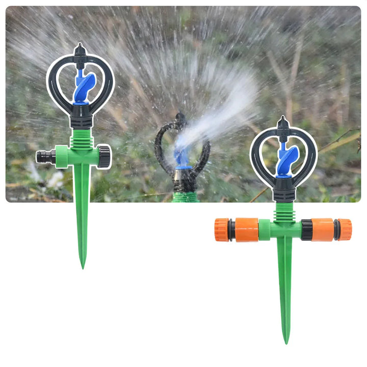 Aqualino Arroseur de jardin rotatif à 360° | Arrosage automatique | Buses Vortex | Portée de 4 à 5 m