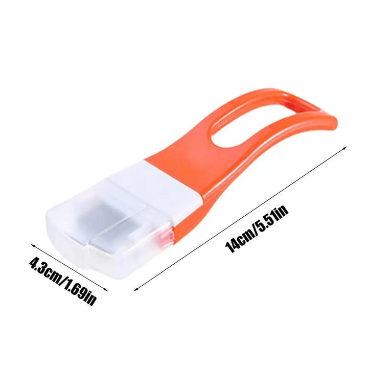 Coupe-oignons Graviso OnionSharp | Coupe-légumes et oignons pratique avec capuchon de protection | 14 × 4,3 cm | Lames en acier inoxydable et poignée ergonomique