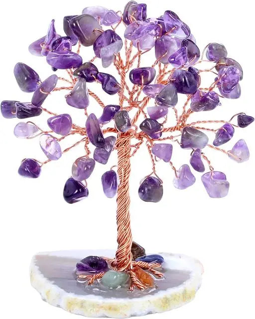 Arbre de Cristal Arbre de Vie | Décoration en Pierre Semi-Précieuse | Arbre de Chance & Feng Shui | 12 cm