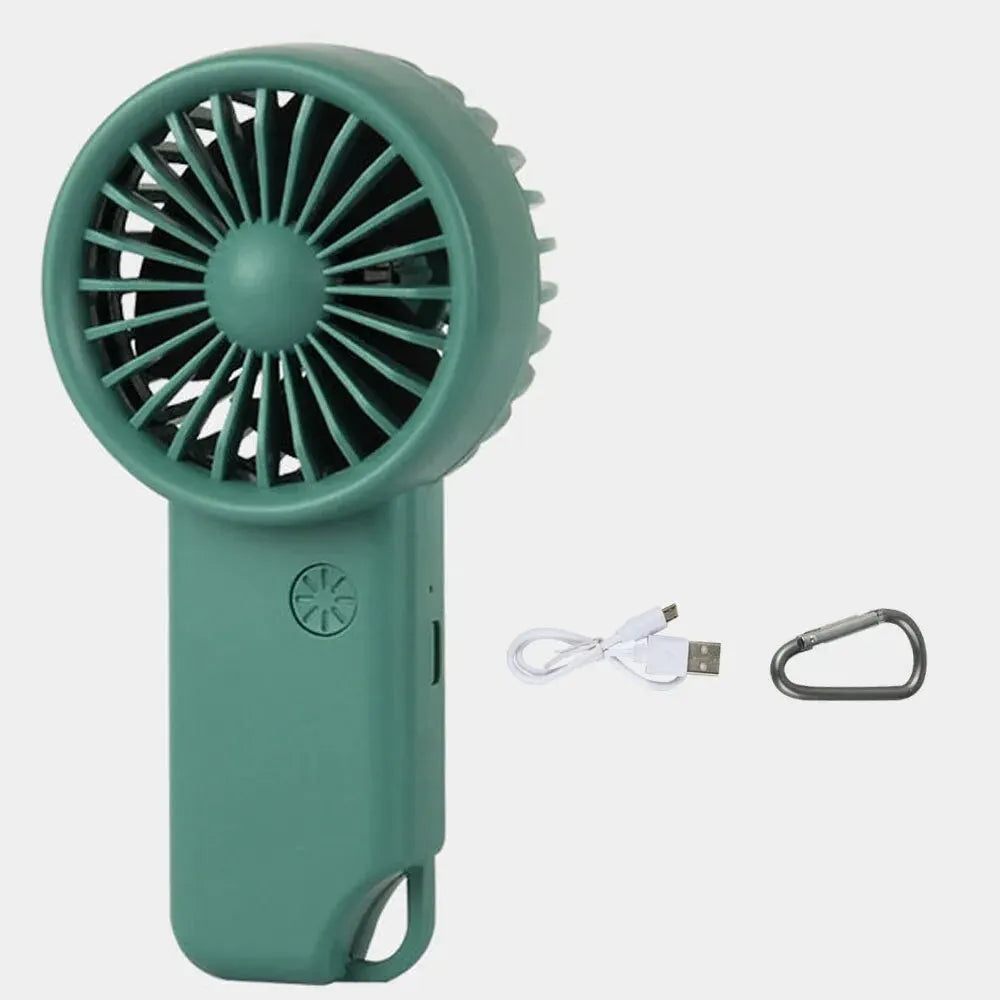 Brisola Mini Ventilateur à Main avec Chargement USB | 3 Vitesses & Affichage LED | Ventilateur Portable à Batterie pour Bureau, Voyage & Sport