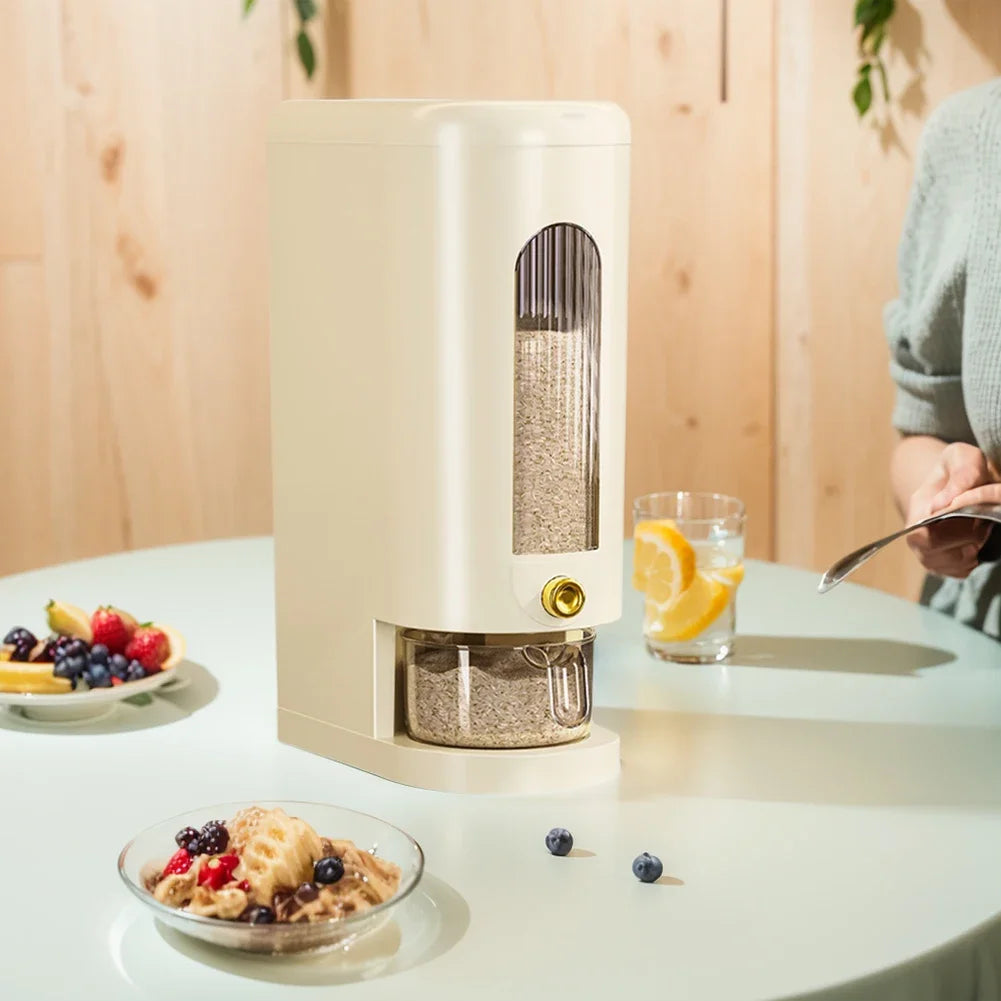 Distributeur de riz et de céréales GrainGuard | 5 kg / 10 kg | Automatique & Résistant aux insectes | Hermétique & Hygiénique
