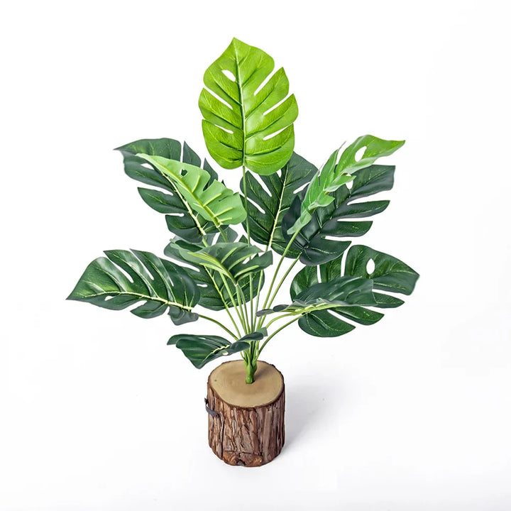 EverTropica Monstera Plante Monstera Artificielle | 43 cm | 12 Branches | Feuilles Décoratives Tropicales pour Maison & Jardin