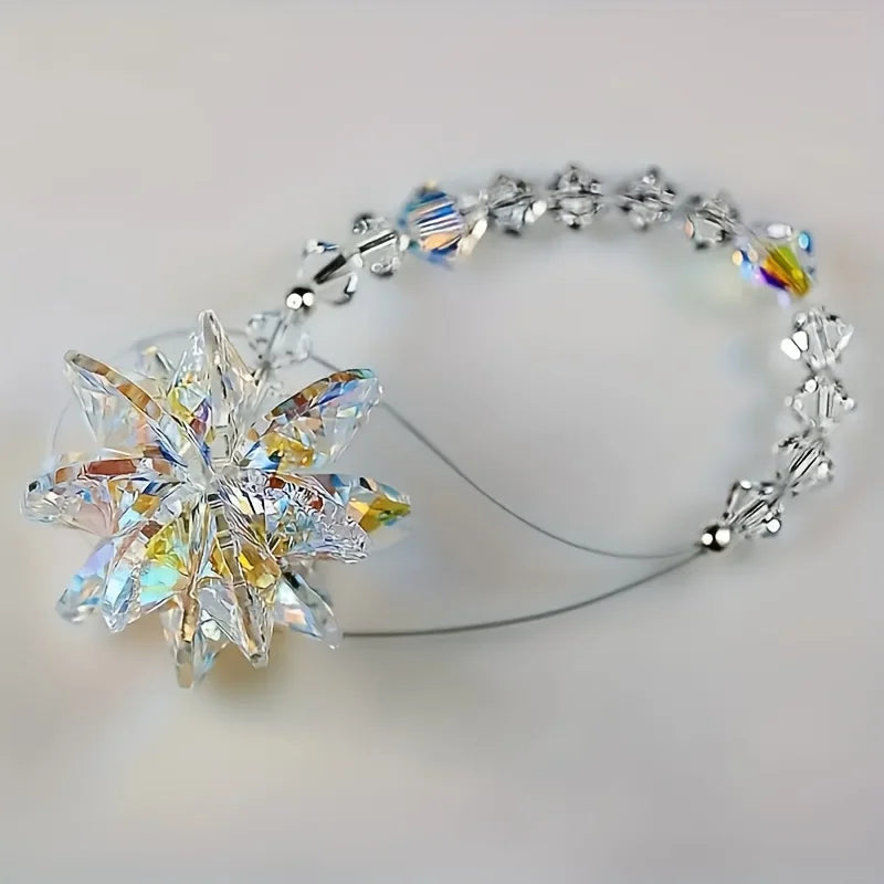 Stelloria | Attrape-soleil en cristal étoile | Pendentif en verre scintillant | Décoration de fenêtre et de pièce