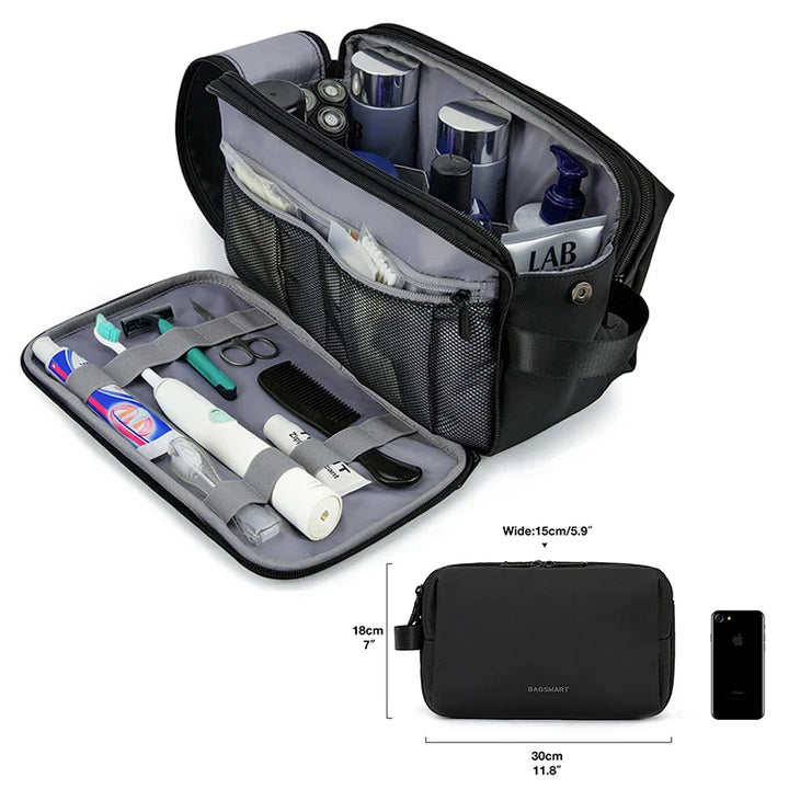 Kosmetixo Trousse de Toilette Imperméable pour Femmes & Hommes | Trousse de Toilette Légère en S/M/L | Accessoires de Voyage pour Produits de Soins & Maquillage | Organiseur de Voyage Unisexe