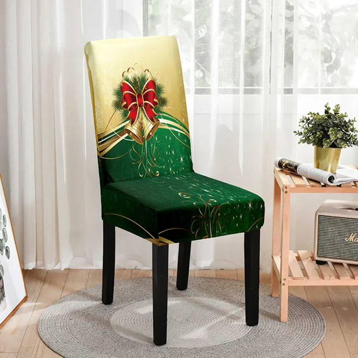 Housses de Chaise de Noël Festivella | Housses de Chaise Extensibles en Tissu Élastique | Lavables & Réutilisables | Pour Salle à Manger & Fêtes