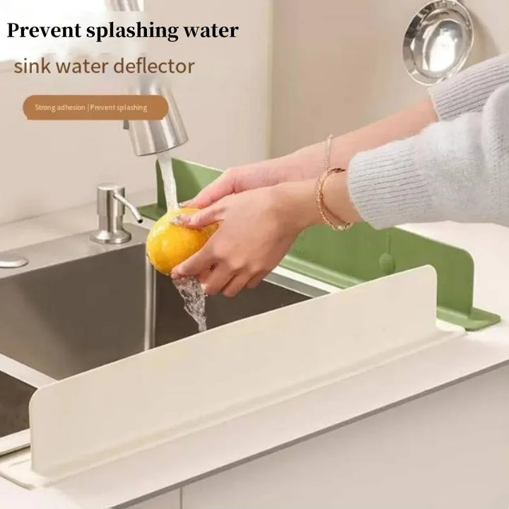 Ensemble de 2 protections anti-éclaboussures pour évier SplashBlock en silicone | Avec ventouse | 35×7 cm | Protection contre les taches d'eau dans la cuisine et la salle de bain