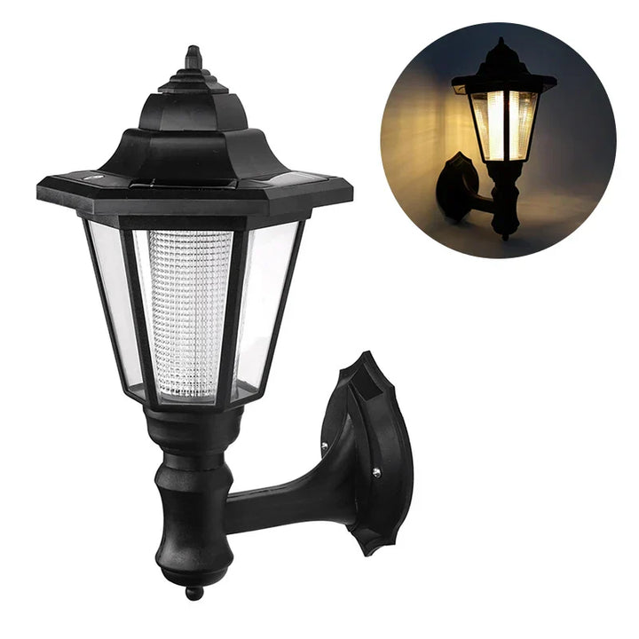Lampe de jardin solaire Solara | Design hexagonal | Blanc chaud & froid | Durée d'éclairage de 8h | Résistante aux intempéries