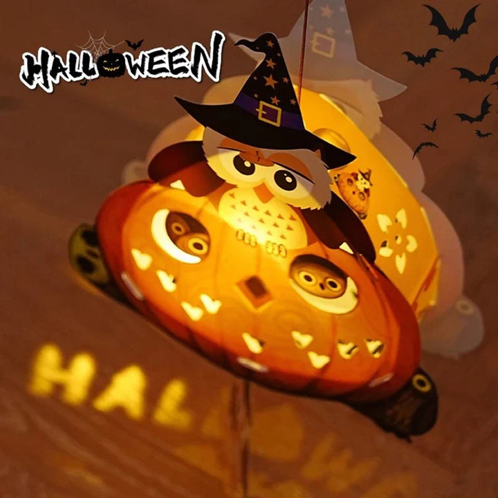 Lanterne Halloween PumpkinGlow | DIY Lanterne en Citrouille | Amusant pour les Enfants & Réutilisable | 5,6 × 12,6 cm