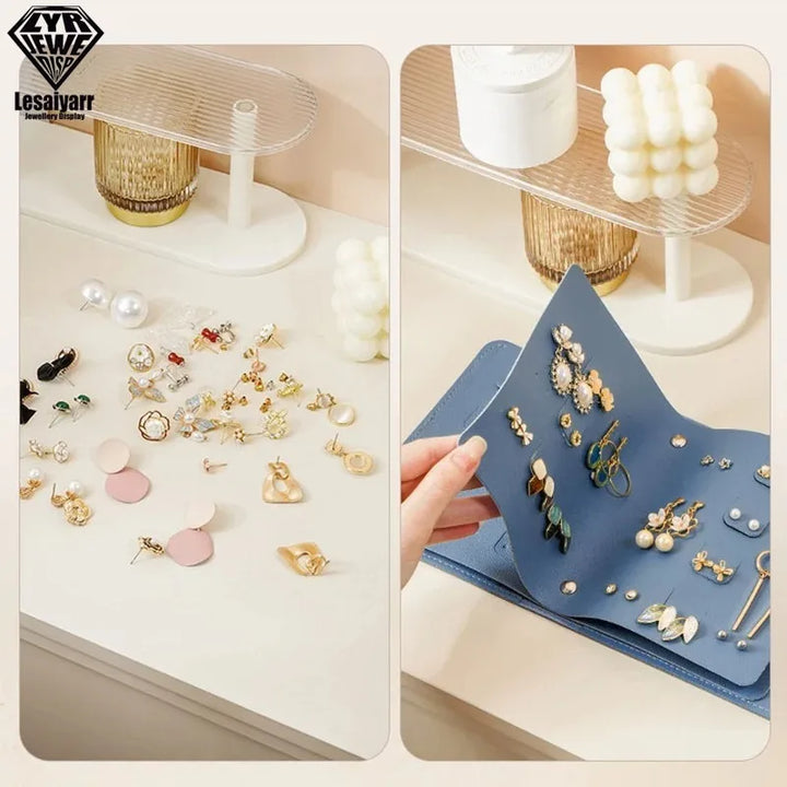Organisateur de Boucles d'Oreilles LUXBOOK | Design Livre | Cuir PU | Grande Capacité & Portable
