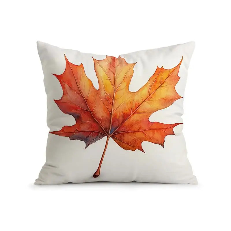 Housse de coussin CosyGratitude | Motif de gratitude automnal | Velours Peach Skin | 45×45 cm