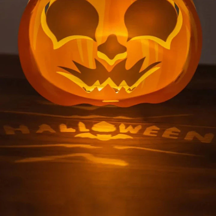 Lanterne Halloween PumpkinGlow | DIY Lanterne en Citrouille | Amusant pour les Enfants & Réutilisable | 5,6 × 12,6 cm
