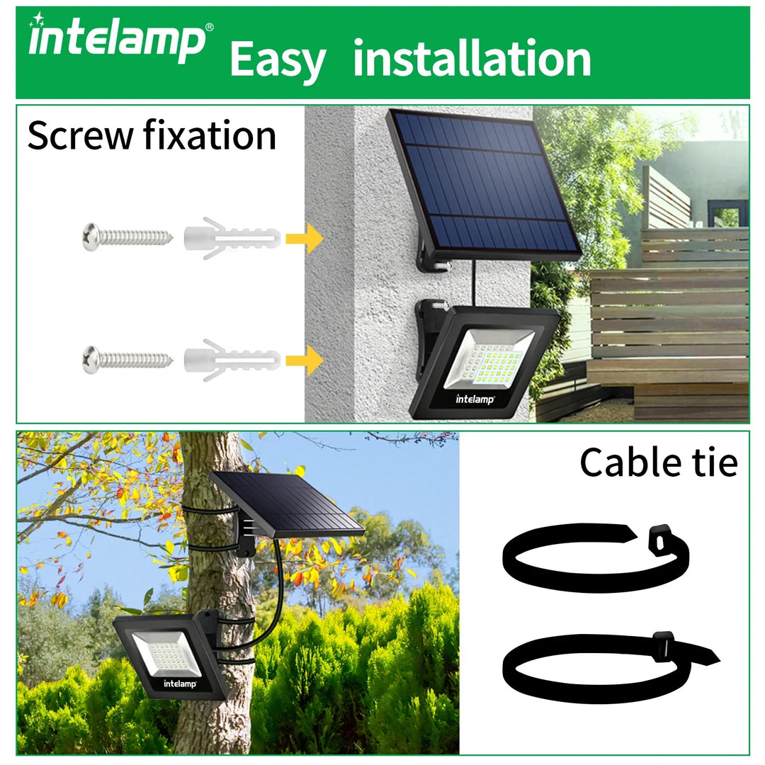 Projecteur LED Solaire de Sécurité LumiSecure Duo | Ensemble de 2 | 1200LM Ultra Lumineux | Étanche IP65 | Jardin, Cour & Terrasse