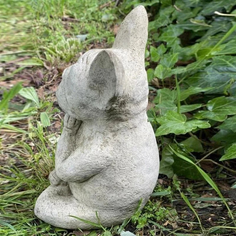 ZenPaws | Figurine Bulldog Méditant | Statue en Résine | Pour la Maison & le Jardin