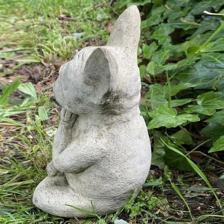 ZenPaws | Figurine Bulldog Méditant | Statue en Résine | Pour la Maison & le Jardin