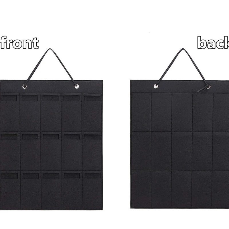 Organisateur GlasSpace | Support à lunettes mural | Sac de rangement pliable pour lunettes de soleil | Gain de place & résistant à la poussière | 42 × 38 cm